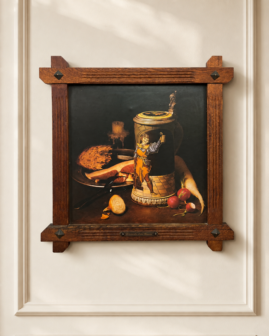 Wall Art Vintage French Style Oak Print Still Life Decorative Frame LOT 6416