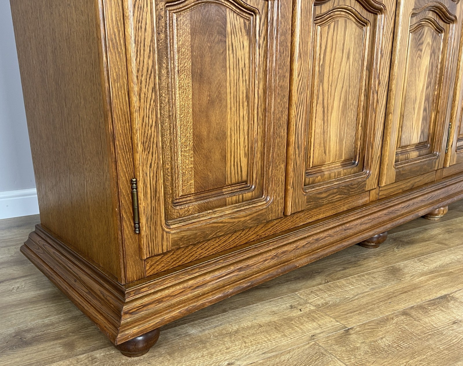 Wardrobe Vintage French Style Five Door Carved Large Storage Armoire LOT 49879