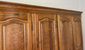 Wardrobe Vintage French Style Five Door Oak Carved Armoire Cabinet LOT 61296