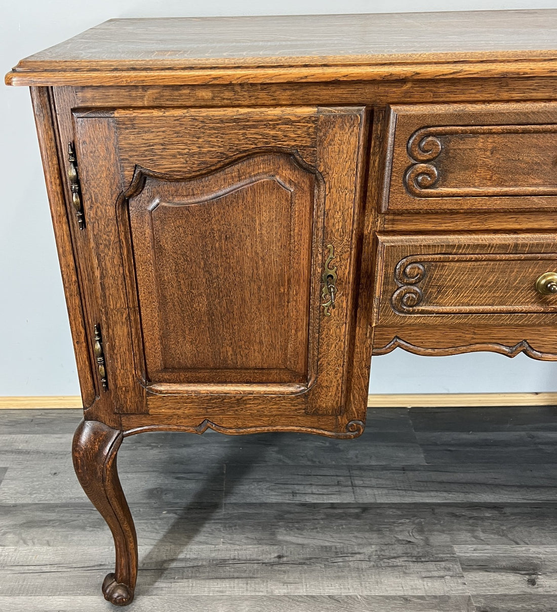 Cabinet Vintage French Louis XVI Style TV stand Desk Oak Sideboard LOT 45160