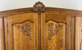 Wardrobe Vintage French Louis XVI Style Oak Four Door Armoire LOT 48141