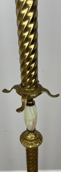 Standing Coat Hanger Vintage French Brass 9 Hooks Ornate Coat Rack LOT 60927