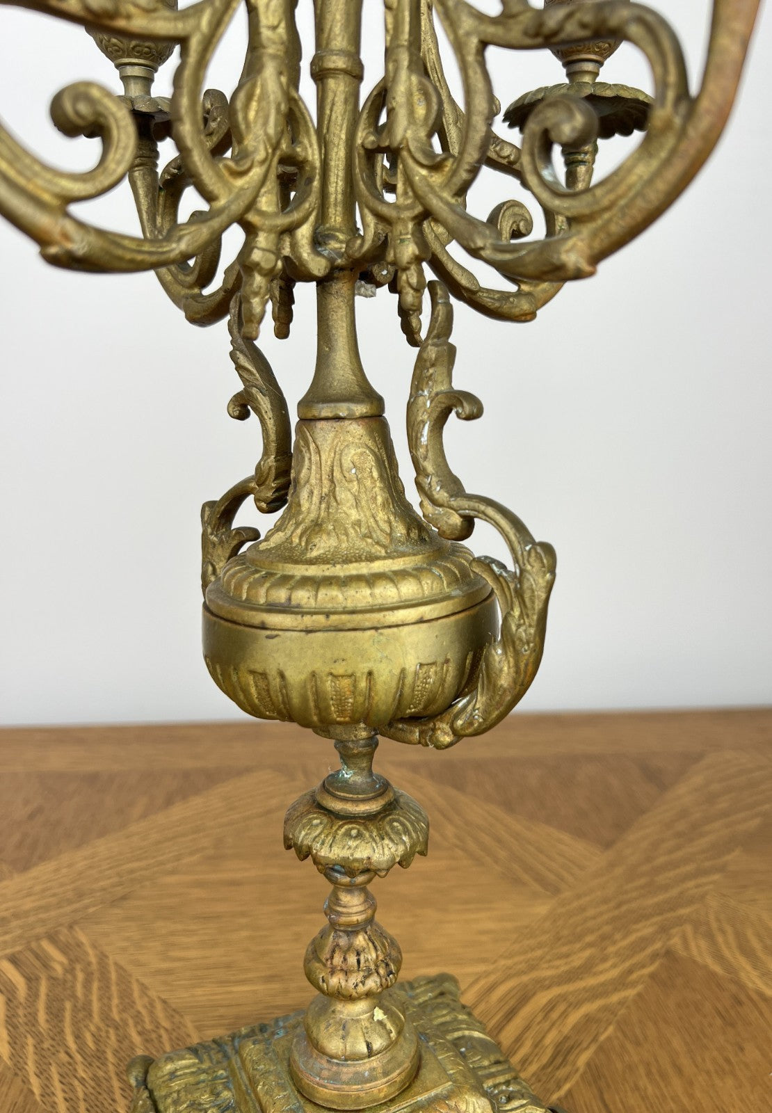 Pair of Candelabras Vintage French Style 5 Arm Ornate Candle Holders LOT 60704