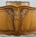 Bed Vintage French Louis XVI Double Bed Frame Oak Carved Headboard LOT 46063