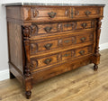 Chest of Drawers Antique French Style Marble Top Walnut Cabinet LOT 60771