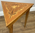 Vintage French Nested Triangle Inlaid Set 3 Pieces Carved Tables LOT 49063