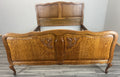 Bed Vintage French Louis XVI Double Bed Frame Oak Carved Headboard LOT 46082