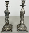 Pair of Candle Holders Vintage French Style Figural Design Candlesticks LOT 6471