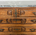 Chest of Drawers Antique French Style Marble Top Walnut Cabinet LOT 607710