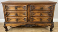 Chest of Drawers Vintage French Louis Oak 6 Drawers Carved Cabinet LOT 62632