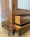 Wardrobe Antique French Style Burr Walnut Mirrored Carved Armoire LOT 6512