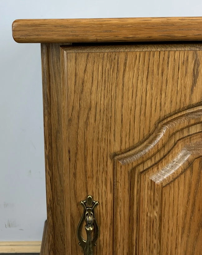 Bedside Table Vintage French Style Cupboard Carved Cabinet Nightstand LOT 5941