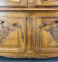 Bookcase Vintage French Louis XIV Oak Display Cabinet Carved Sideboard LOT 45787