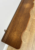 French Vintage Coat Rack Oak 7 Hooks Wall Shelf Carved Coat Hanger LOT 490310
