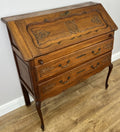 Secretaire Writing Desk Vintage French Louis Oak Rare Bureaux Cabinet LOT 63181