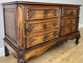 Chest of Drawers Vintage French Louis Oak 6 Drawers Carved Cabinet LOT 62633