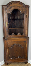Bookcase Vintage French Style Oak Display Cabinet Carved Sideboard LOT 62620