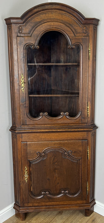 Bookcase Vintage French Style Oak Display Cabinet Carved Sideboard LOT 62620