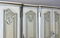 Wardrobe Vintage French Shabby Chic Five Door Carved Armoire Cabinet LOT 61218