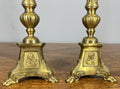 Candleholders Vintage French Brass Pair Tall Classical Candlesticks LOT 46738