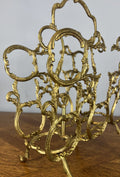 Newspaper Rack Vintage French Style Brass Magazine Stand LOT 46473