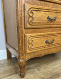 Chest of Drawers Vintage French Louis Oak 3 Drawers Carved Cabinet LOT 62548