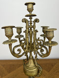 Pair of Candelabras Vintage French Style 5 Arm Ornate Candle Holders LOT 60702