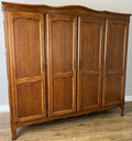 Wardrobe Vintage French Louis XVI Style Oak Four Door Carved Armoire LOT 61311