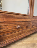 Wardrobe Antique French Oak Two Door Mirrored Carved Armoire Cabinet LOT 61247