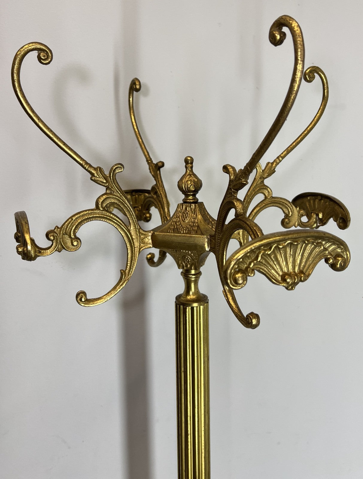 Coat Stand Vintage French Style Brass Floor Coat Rack LOT 47427