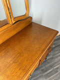 Vintage Dressing Table with Mirror French Oak Louis Vanity Table Makeup LOT 45579