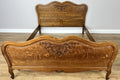Bed Vintage French Louis XVI Double Bed Frame Oak Carved Headboard LOT 48762