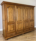 Wardrobe Vintage French Style Four Door Carved Armoire Cabinet LOT 61191