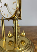 Clock Kern  Vintage Style Glass Dome Brass Anniversary Clock LOT 46765