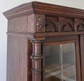 Bookcase Antique French Style Glazed Display Cabinet Oak Sideboard LOT 6545
