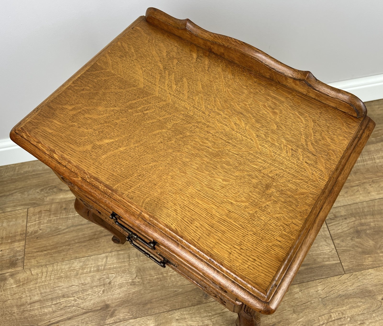 Pair of Bedside Tables Vintage French Louis Oak  Nightstands Cabinets LOT 490810