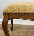 Footstool Vintage French Louis Style Oak Upholstered Stool Bench LOT 48637