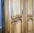 Wardrobe Vintage French Style Oak Four Door Carved Armoire Cabinet LOT 61164