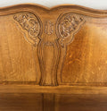 Bed Vintage French Louis XVI Double Bed Frame Oak Carved Headboard LOT 46067