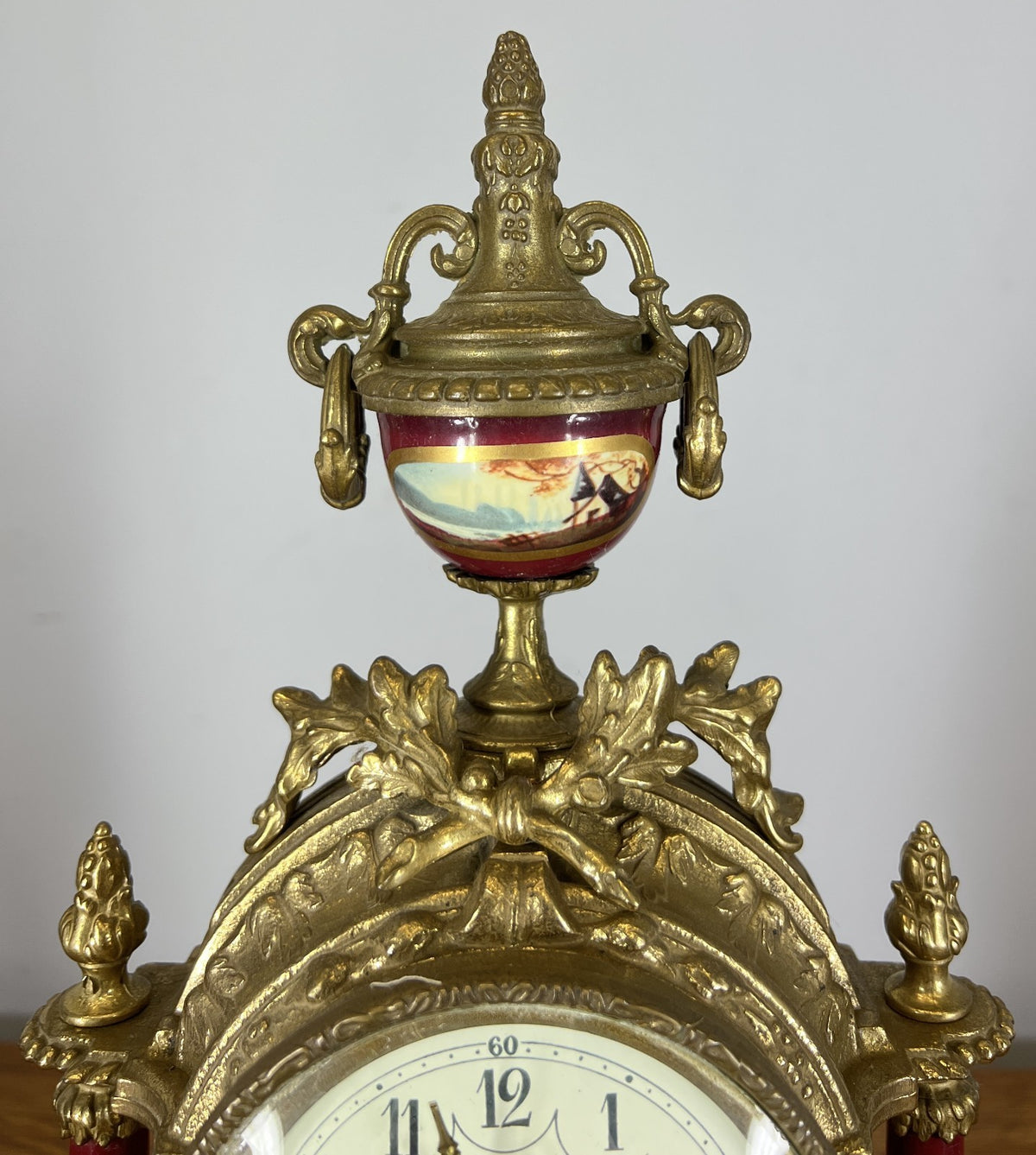 Lancini Imperial Ormolu Porcelain Gilt Brass Mantle Clock  LOT 4638