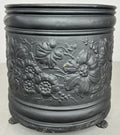 Plant Pot Vintage French Painted Brass Floral Jardiniere Planter LOT 6472