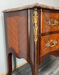 Chest of Drawers Vintage French Style Marble Top Walnut Cabinet LOT 478111