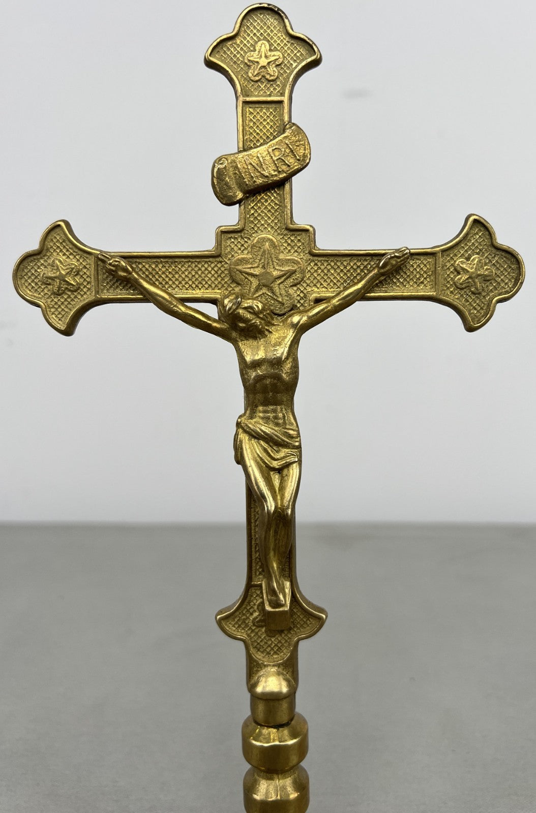 Crucifix Vintage French Style Jesus Christ Standing Religious Cross LOT 64273