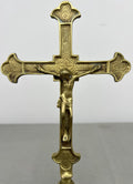 Crucifix Vintage French Style Standing Religious Cross Jesus Christ LOT 64302