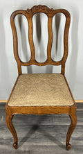 Chairs Vintage French Louis XVI Style Oak Upholstered Set of 6 Carved LOT 44018