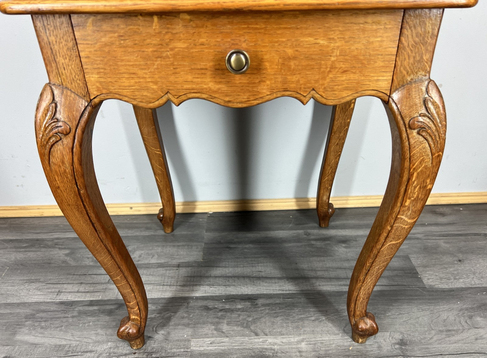 Pair of Bedside Tables Vintage French Louis Oak Cabinets with Drawers LOT 44476
