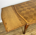 Dining Table Vintage French Style Oak Carved Folding Extendable Table LOT 635518