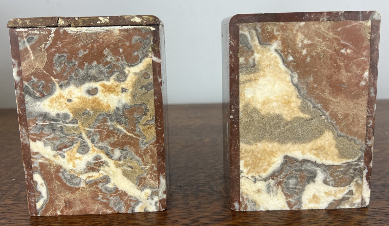 Clock Vintage French Style Art Deco Marble Mantel Clock Set LOT 476411