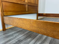 Bed Vintage French Louis XVI Oak Double Bed Frame Carved Headboard LOT 33399
