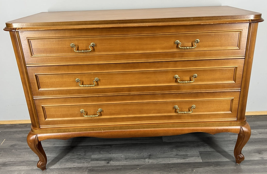 Chest of Drawers Vintage French Louis XVI 3 Drawers Carved Cabinet LOT 44570